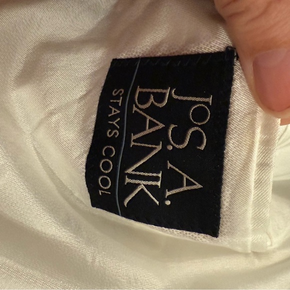 Jos A Bank Men 46 R Stays Cool Seersucker Blue Stripe Blazer Suit Jacket Preppy - Picture 6 of 12